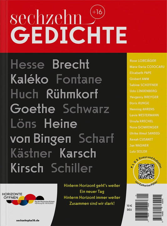 sechzehn + 16 Gedichte (Sonderdruckausgabe)
