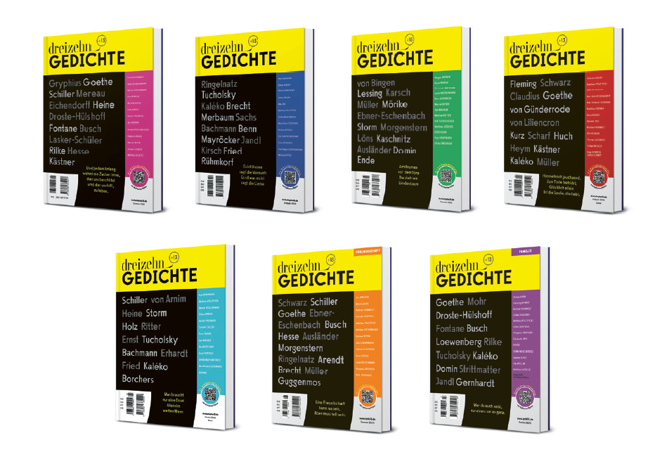 dreizehn +13 Gedichte Komplettsatz (7 Magazine zum Preis von 6)