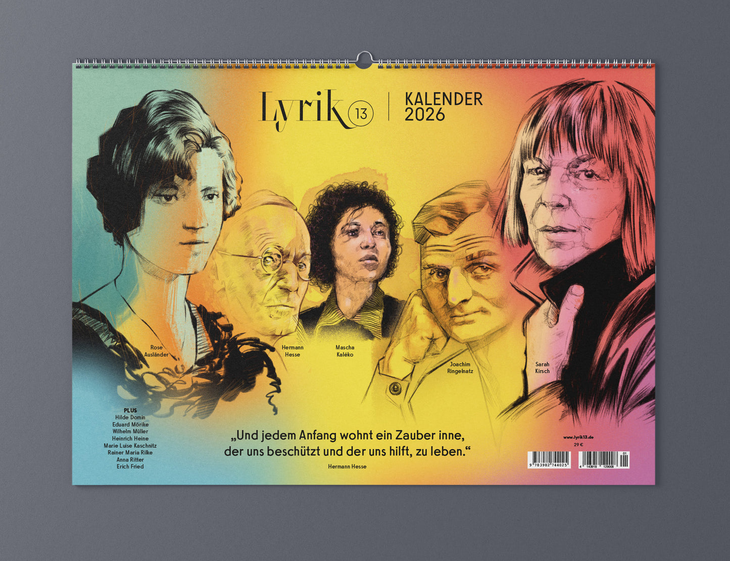 Rausverkauf! Lyrik13-Wandkalender für 10 Euro