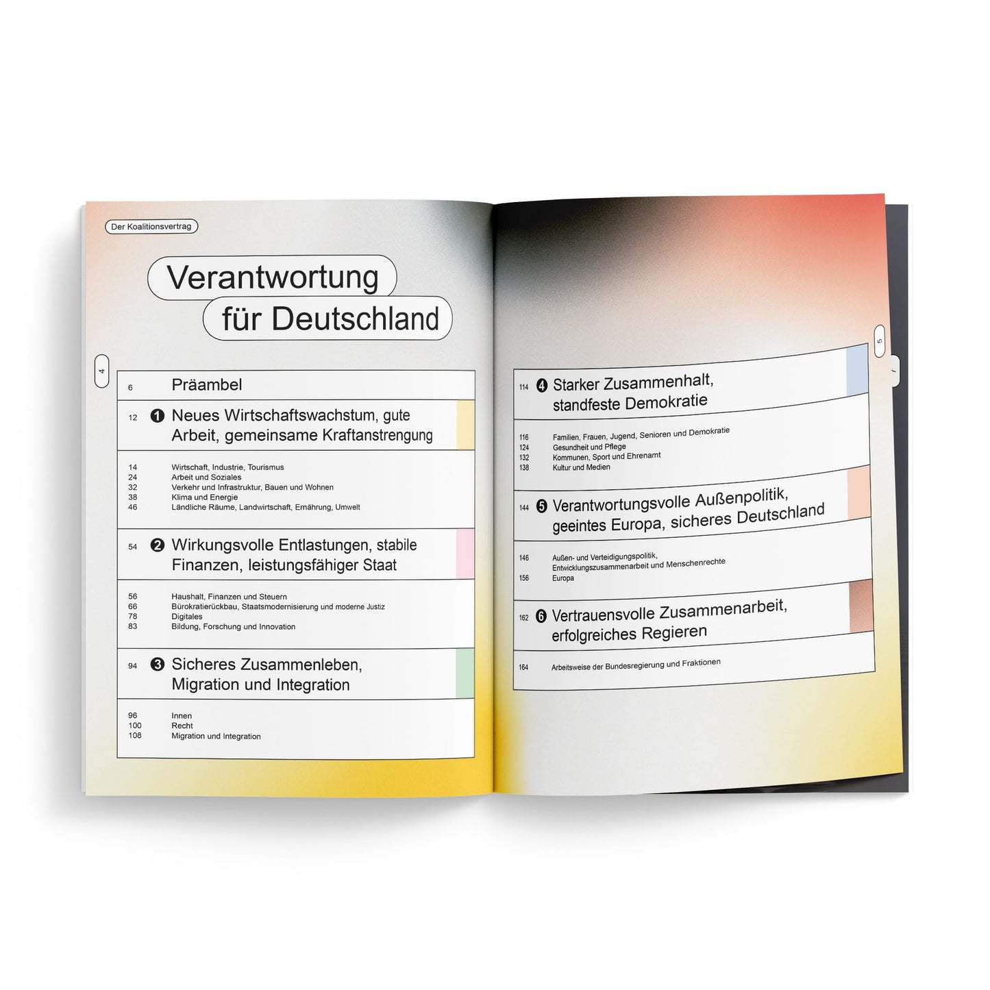 50% REDUZIERT: Der Koalitionsvertrag als Magazin