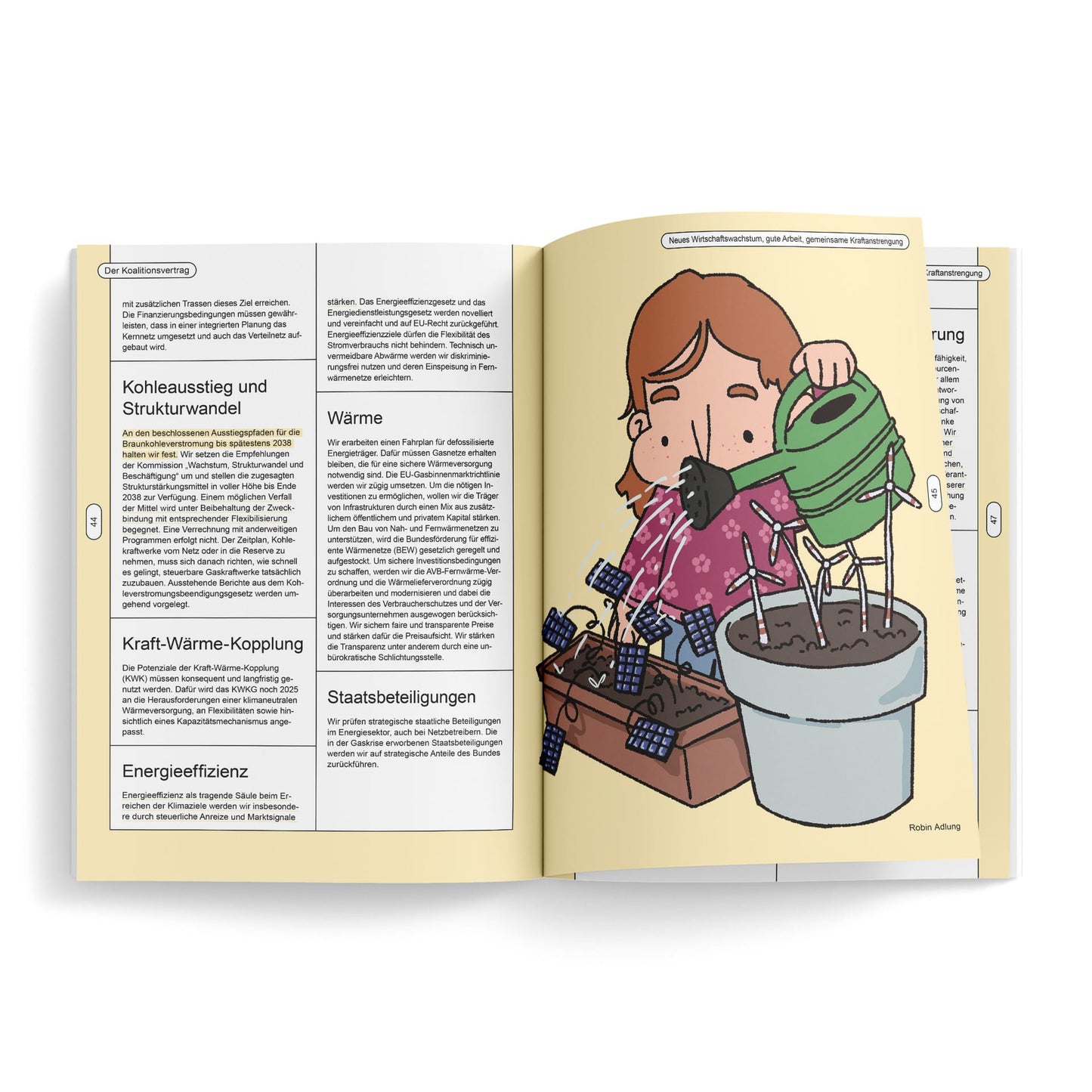50% REDUZIERT: Der Koalitionsvertrag als Magazin