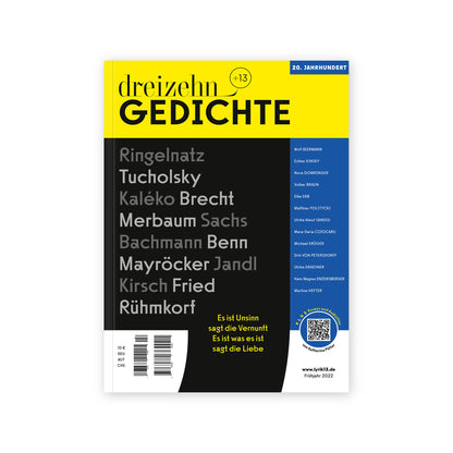 dreizehn +13 Gedichte (2) / 20. Jahrhundert