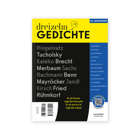 dreizehn +13 Gedichte (2) / 20. Jahrhundert