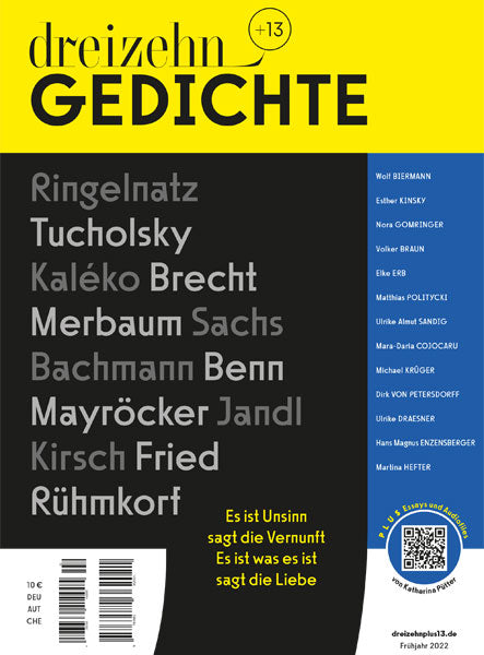 dreizehn +13 Gedichte (2) / 20. Jahrhundert
